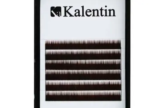 Kalentin Extensión de Cejas Planas Marrón Oscuro 7mm